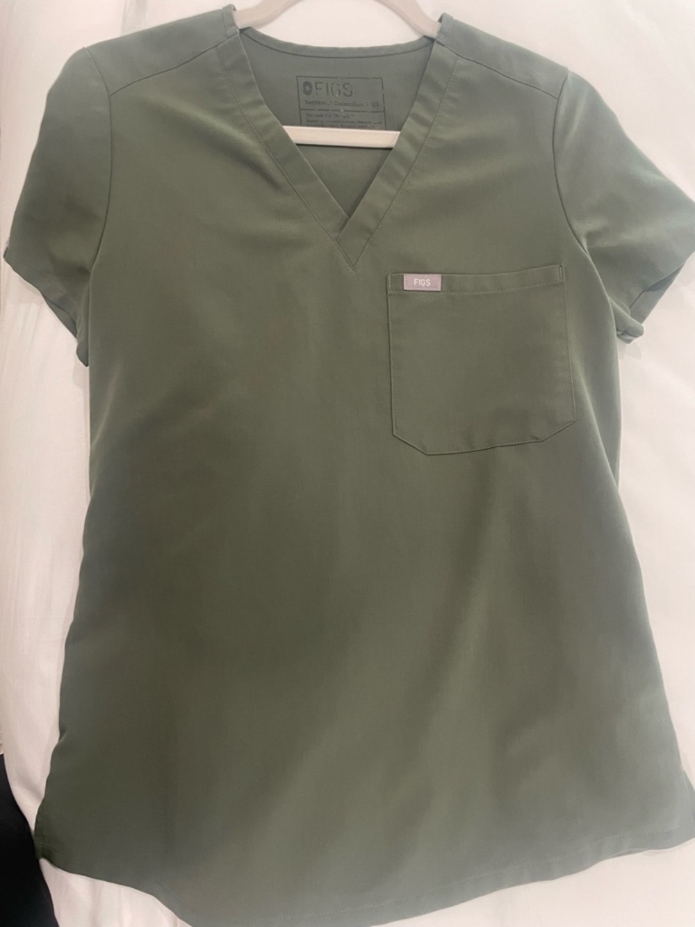 Figs Catarina scrub top XS Moss